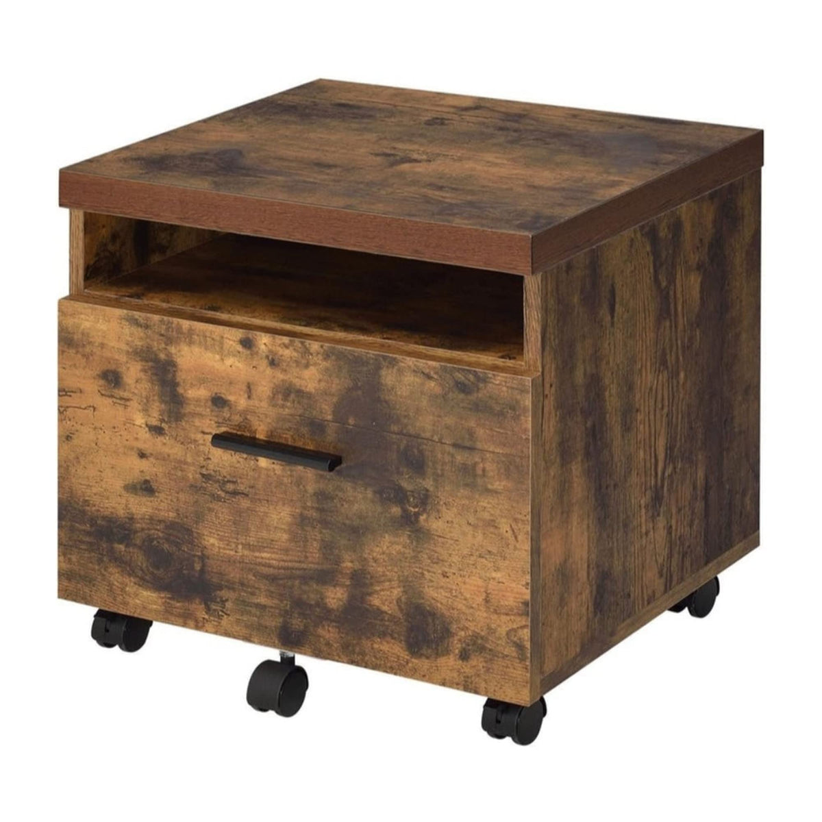 Benjara Benzara Wooden File Cabinet With Drawer, Brown,