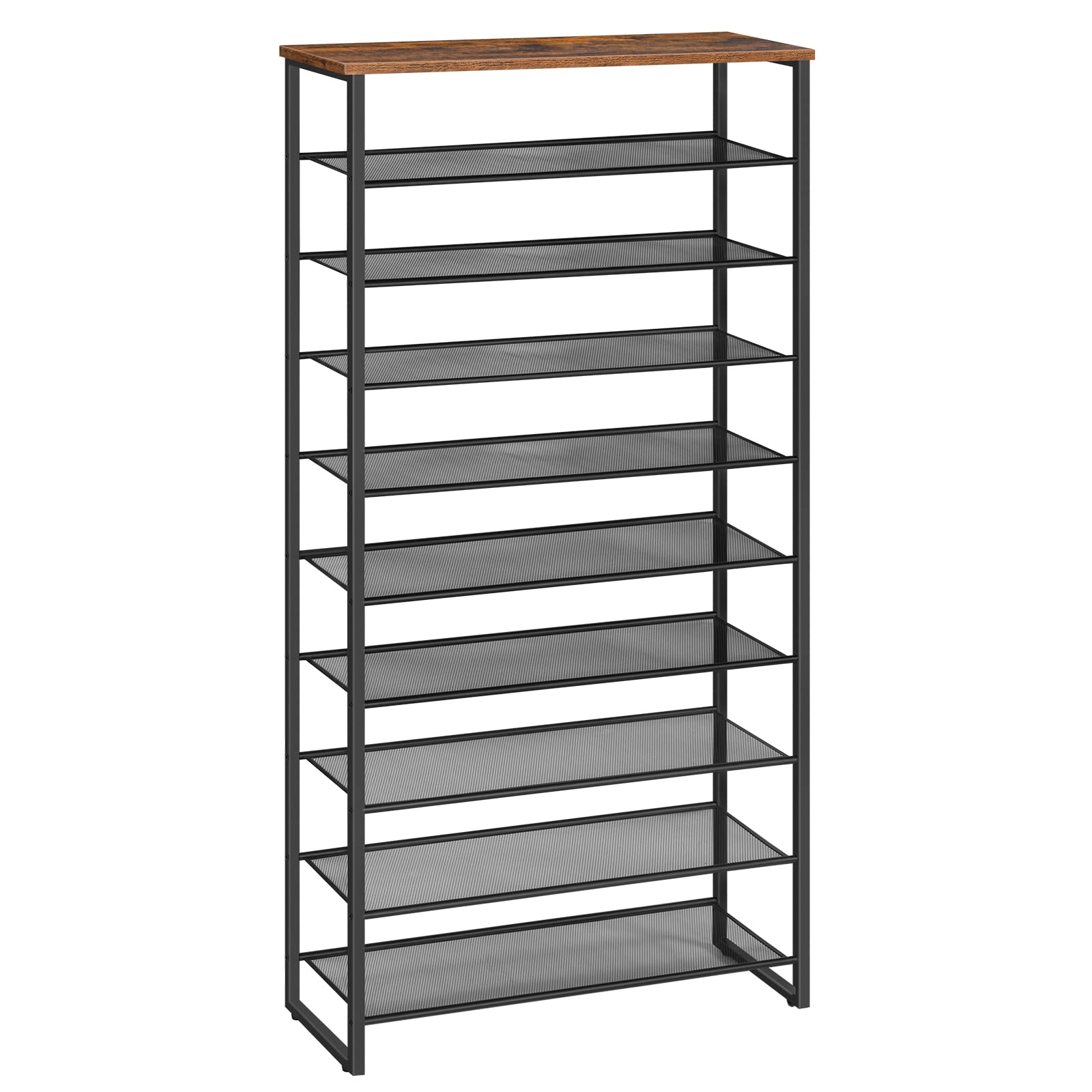 HOOBRO 10-Tier Shoe Rack, Large Capacity Shoe Organizer Shelf, Shoe Storage Unit for 27-36 Pairs of Shoes, for Entryway, Hallway