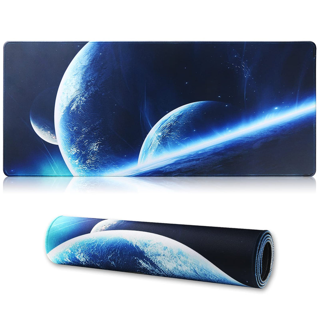 Jahosin Large Gaming Mouse Pad With Stitched Edges,[27.5X11.8In] Extended Mouse Pad With Non-Slip Natural Rubber Base For Gamer/