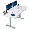VIVO Electric Dry Erase 71 x 30 in Standing Desk, Memory Height Adjustment, 1B Series, Holds 220 lbs, Whiteboard Top Gray Frame,