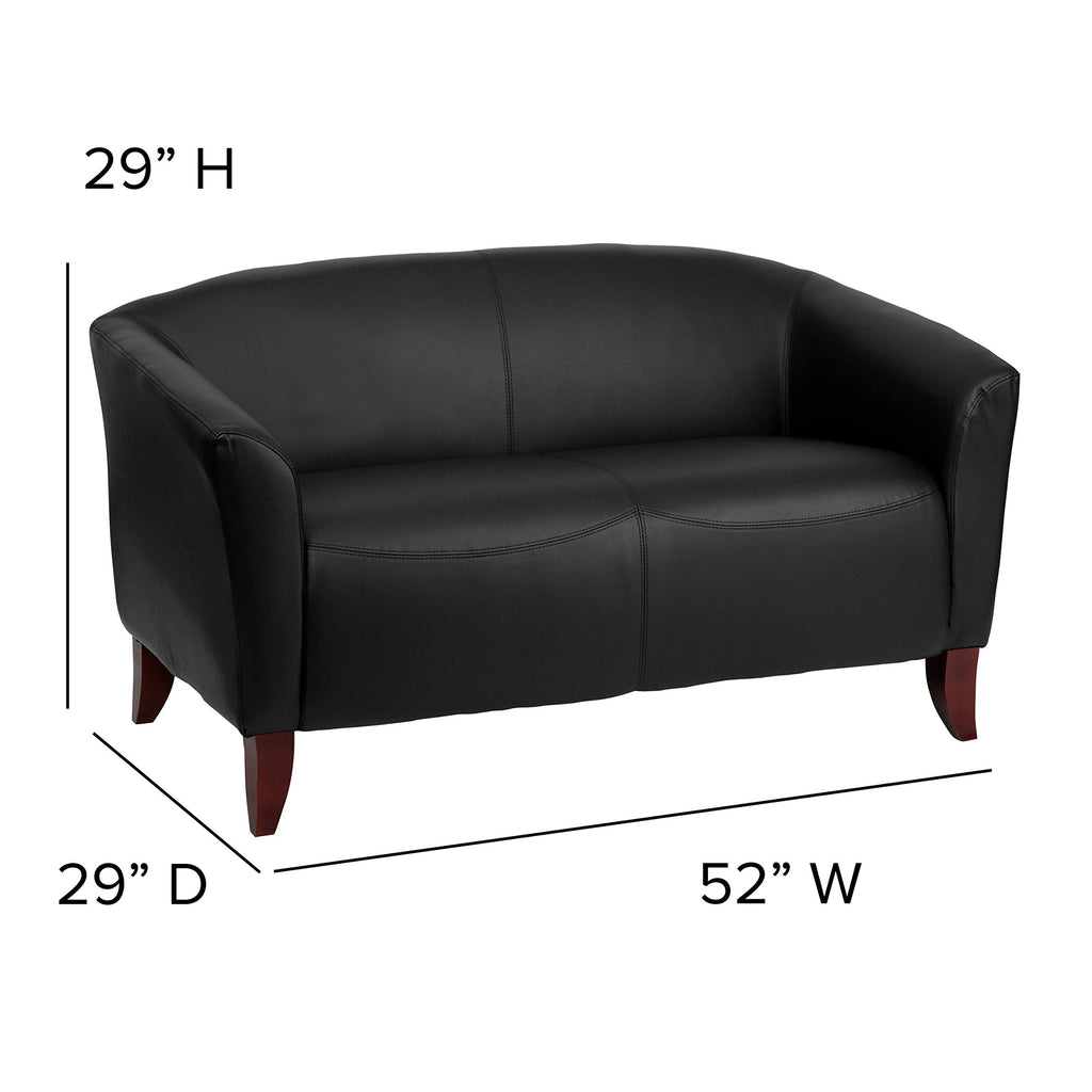 Flash Furniture HERCULES Imperial Series Black LeatherSoft Loveseat