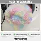 Kchowua Unicorn Fluffy Shag Cute Area Rugs For Girls Bedroom,6X9 Machine Washable Non Slip Fuzzy Plush Shaggy Pastel Large Rug F
