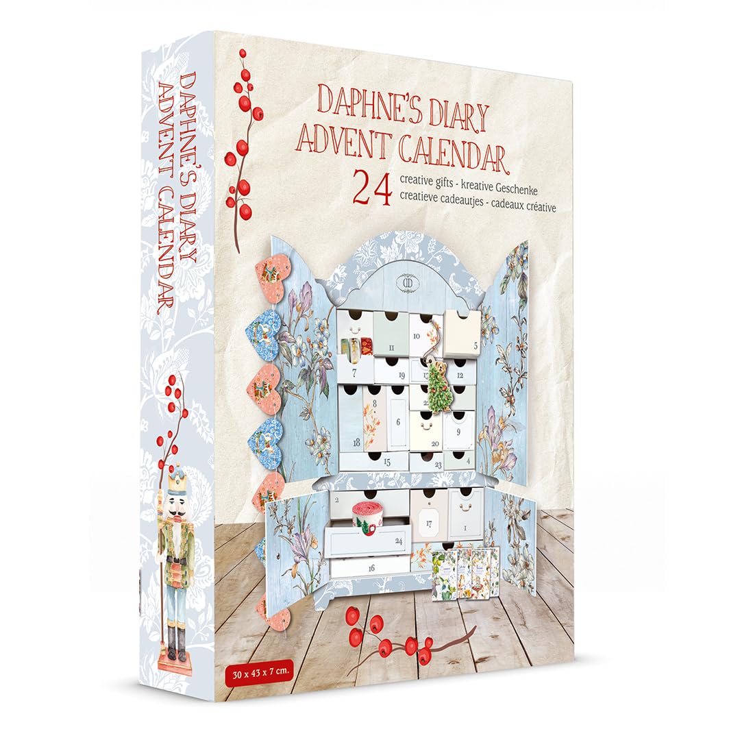 Daphne'S Diary Advent Calendar | Reusable Advent Calendar In Cupboard Shape | 24 Drawers Filled With Creative Treats For Christm