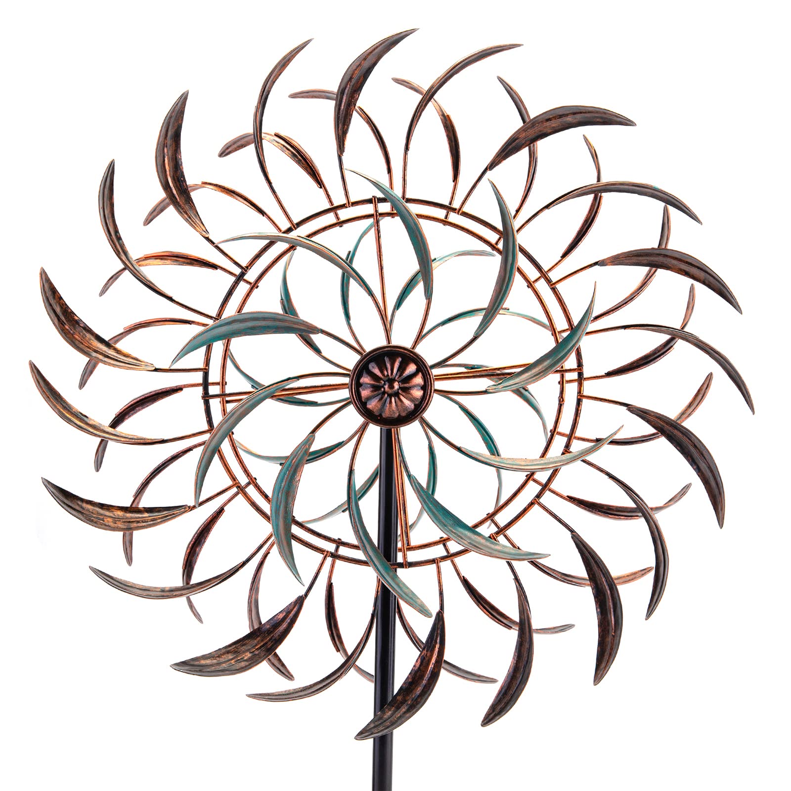 Vewogarden Large Outdoor Metal Wind Spinners, 360 Degrees Swivel Wind Sculpture Yard Art Decor For Patio, Lawn & Garden 66 * 15.