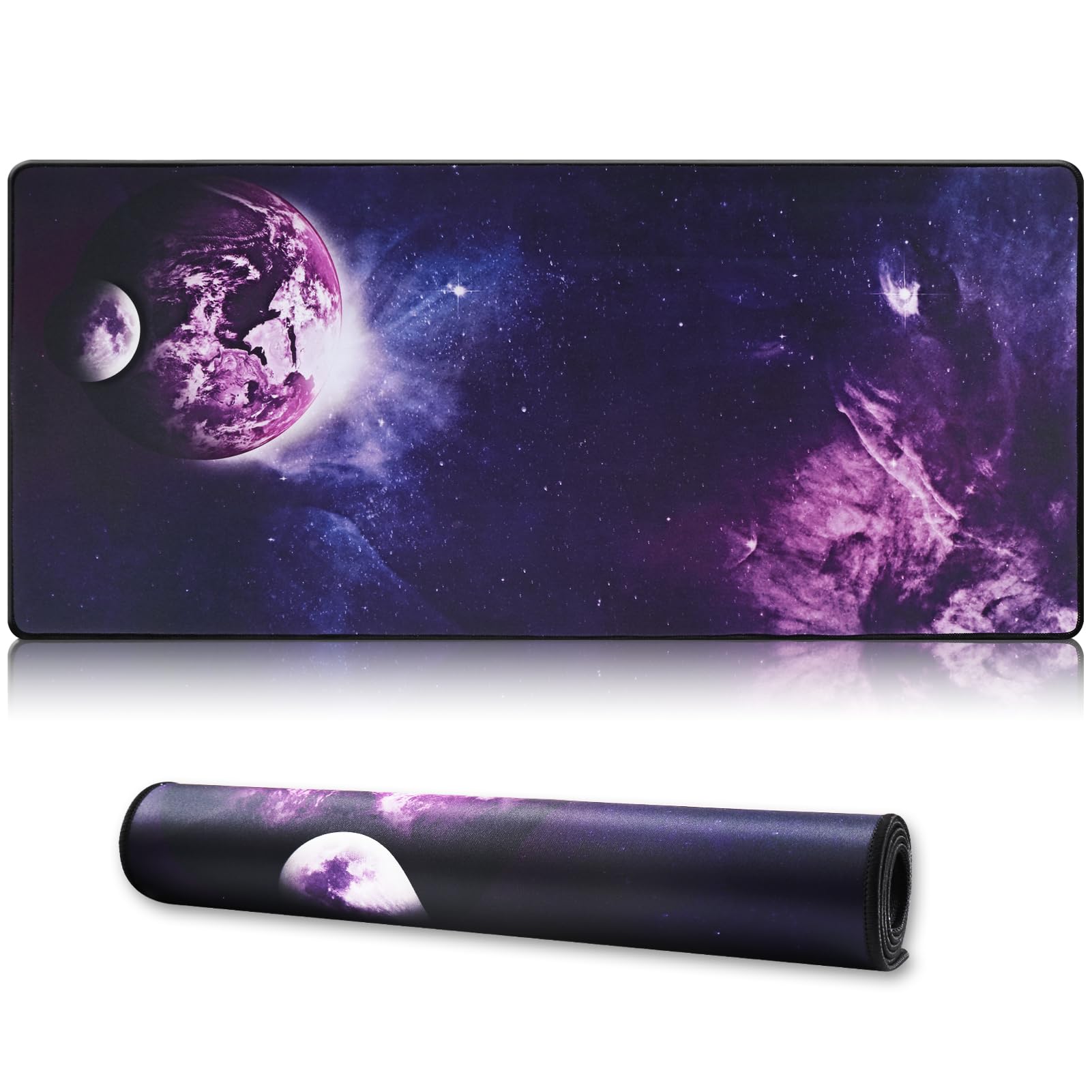 Cmhoo Xxl Professional Large Mouse Pad & Computer Game Mouse Mat (35.4X15.7X0.1In, Sky Planet)
