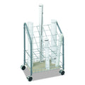 Safco Tubular Steel Wire Roll File Cart, Document And Blueprint Holder, 20 Compartment, Rolling Organizer Cart For Architectural