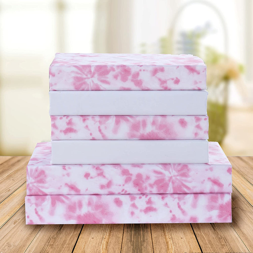 Elegant Comfort Aria Tie-Dye 4-Piece Sheet Set, 1500 Premium Hotel Quality Microfiber, Spiral Tie-Dye, Soft, Fade And Wrinkle Resistant, Fitted Sheet With Smart Pockets, 4Pc Tie-Dye Twin Xl,Light Pink