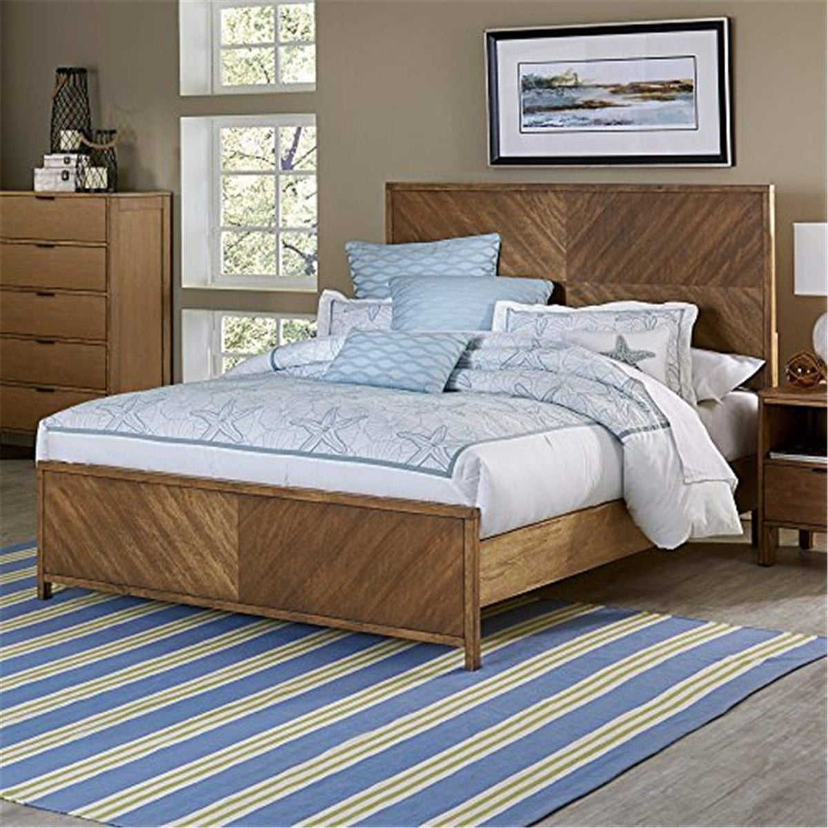 Progressive Furniture Strategy Queen Panel Bed Jute