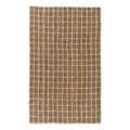 Kosas Home Windowpane 108 x 144 Checkered Jute Fabric Area Rug in Ivory/Natural