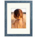 Golden State Art, 9x12 Picture Frame with Mat for 6x8 - High Definition Glass Wall Mounting Horizontal Vertical Display (Blue, 1