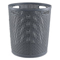 Lesbin 40 L Round Laundry Baskets, Tall Plastic Clothes Hamper, Gray