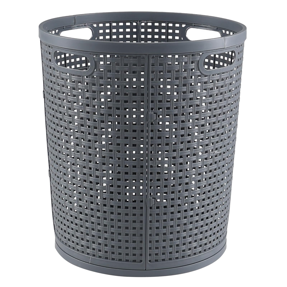 Lesbin 40 L Round Laundry Baskets, Tall Plastic Clothes Hamper, Gray