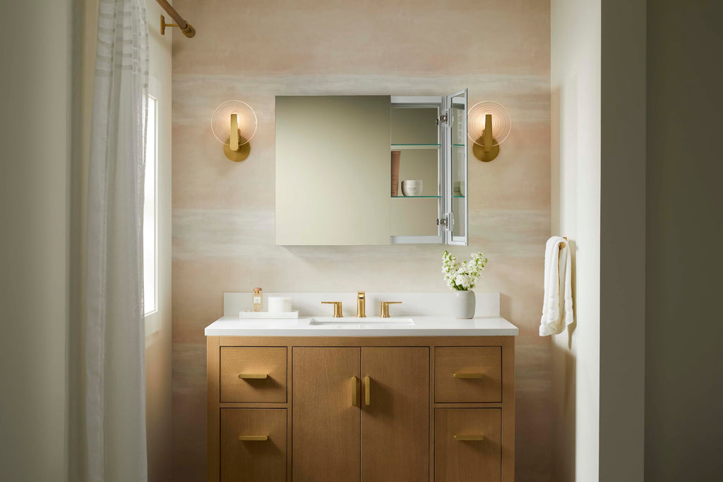 Kohler K-55064-Na Embark Medicine Cabinet, Adjustable Shelves With Mirrored Doors, 30' X 26'