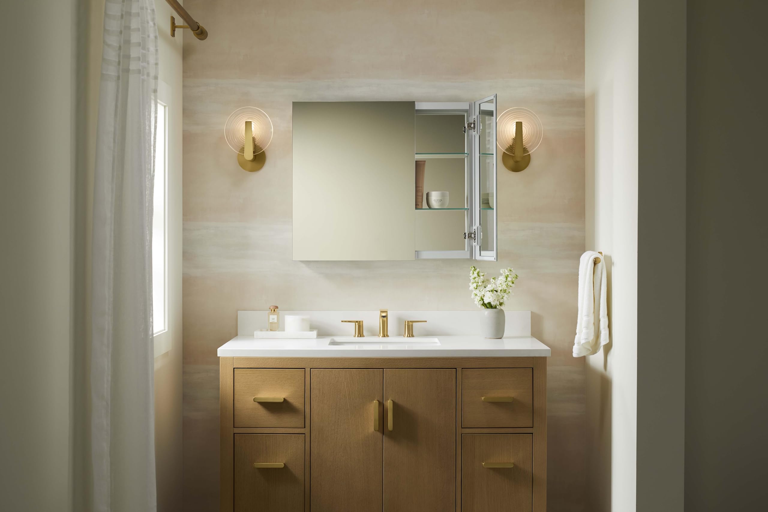 Kohler K-55064-Na Embark Medicine Cabinet, Adjustable Shelves With Mirrored Doors, 30' X 26'