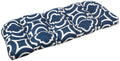 Pillow Perfect Trellis Indoor/Outdoor Sofa Setee Swing Cushion, Tufted, Weather, And Fade Resistant, 19' X 44', Blue/White Car