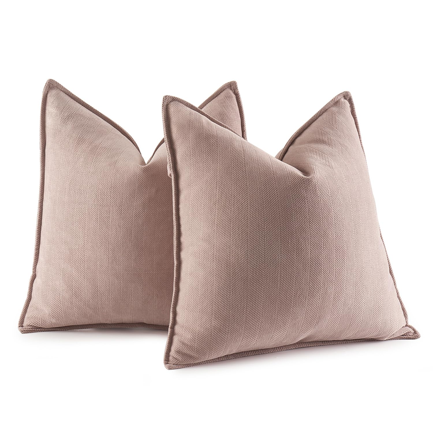Miulee Pack Of 2 Blush Pink Decorative Pillow Covers 20X20 Inch Soft Chenille Couch Throw Pillows Farmhouse Cushion Covers With Elegant Design For Sofa Bedroom Living Room Spring Decor Valentines Day