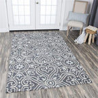 Rizzy Home Alora Decor Lavine 8' X 10' Medallion Gray/Lt. Gray/Natural Hand-Tufted Area Rug