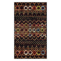 SAFAVIEH Amsterdam Collection Area Rug - 9' x 12', Black & Multi, Moroccan Boho Design, Non-Shedding & Easy Care, Ideal for High
