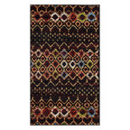 SAFAVIEH Amsterdam Collection Area Rug - 9' x 12', Black & Multi, Moroccan Boho Design, Non-Shedding & Easy Care, Ideal for High
