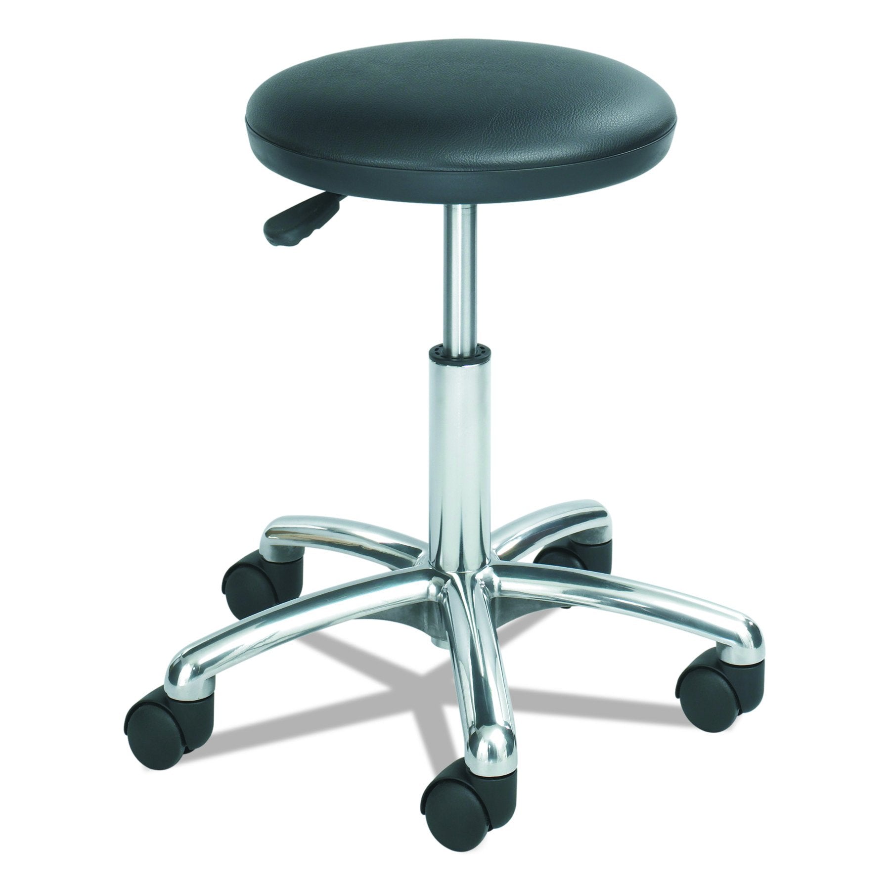 Safco Products 3434BL Adjustable Rolling Mobile Economy Lab Stool, Home, Office, Dr Offices and More; Black
