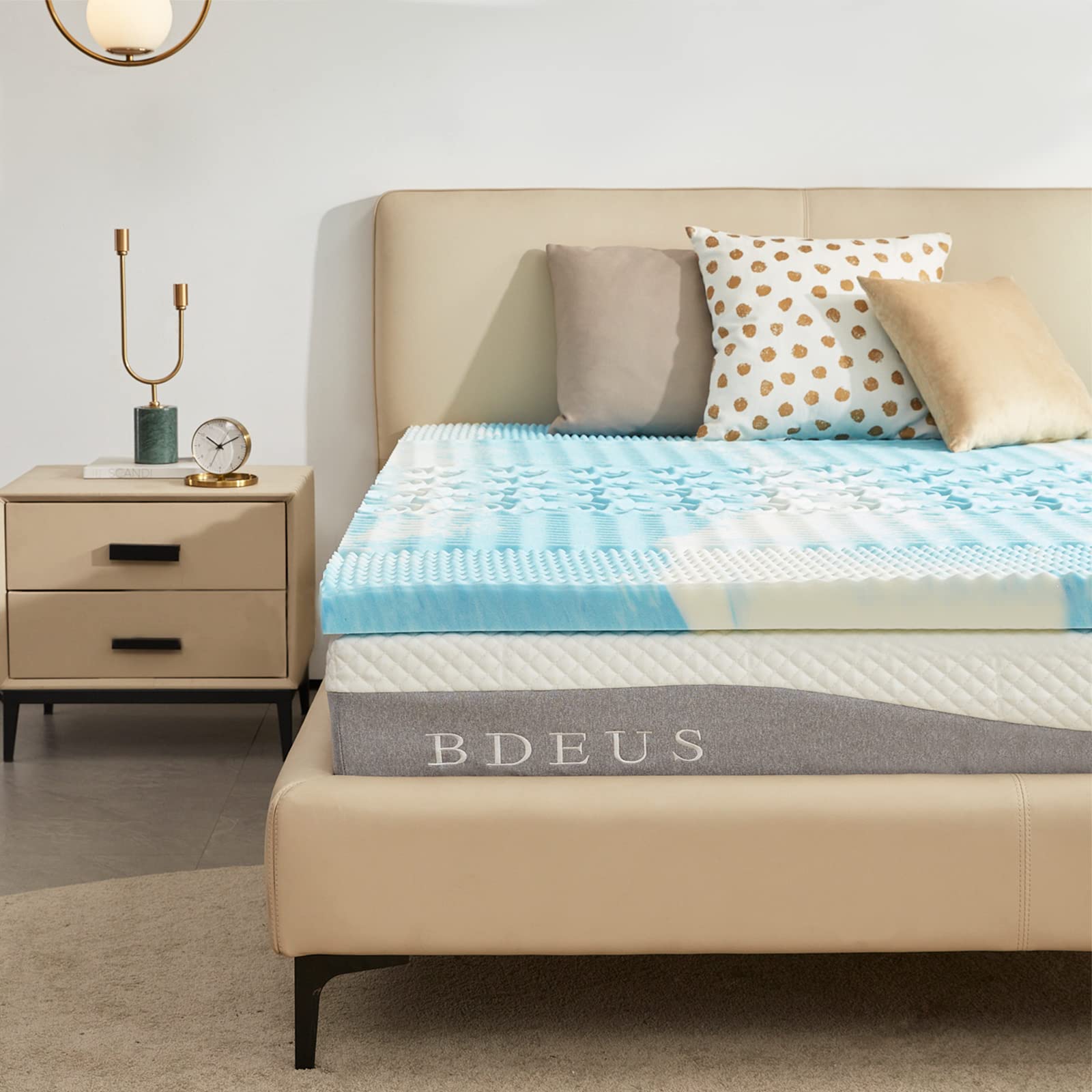 Sinweek 2 Inch Memory Foam Mattress Topper Twin Xl, Twin Extra Long Mattress Pads For College Dorm Single Bed, Pressure Relieve