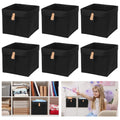 MAQUITA 6 Pcs Storage Cubes Fabric Cube Storage Bin, 9 x 9 x 10 inch Cloth Cube Storages Bins, 12 L Foldable Fabric Storages Bas