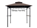Apex Garden Replacement Canopy Top Can Only Fit For Model #L-Gg001Pst-F 5' X 8' Brown Double Tiered Canopy Grill Bbq Gazebo (Top