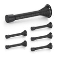 Ravinte Door Stoppers, 6 Pack Black Spring Door Stops With Rubber Bumper, Door Stoppers For Bottom Of Door