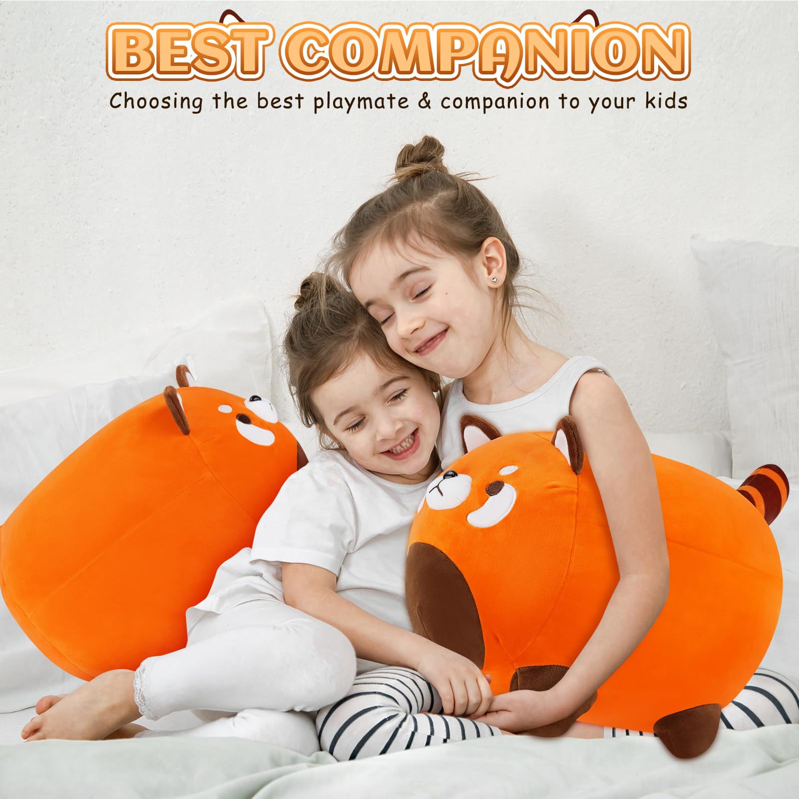 Red Panda Plush-16' Red Panda Plush Pillow Stuffed Animals, Orange Panda Plushie Cute Plushies Red Panda Anime Plush Pillows, K