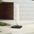 Purple Leaf Patio Umbrella Cover Outdoor Offset Cantilever Umbrella Cover With Zipper,Uv Resistant And Rod, S Size Cream