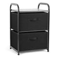 Max Houser Dresser For Bedroom With 2 Drawers, Wide Chest Of Drawers, Fabric Dresser, Storage Organizer Unit With Fabric Bins For Closet, Living Room, Hallway, Nursery,Black