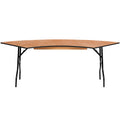 Flash Furniture Ginny 7.25 ft. x 2.5 ft. Serpentine Wood Folding Banquet Table
