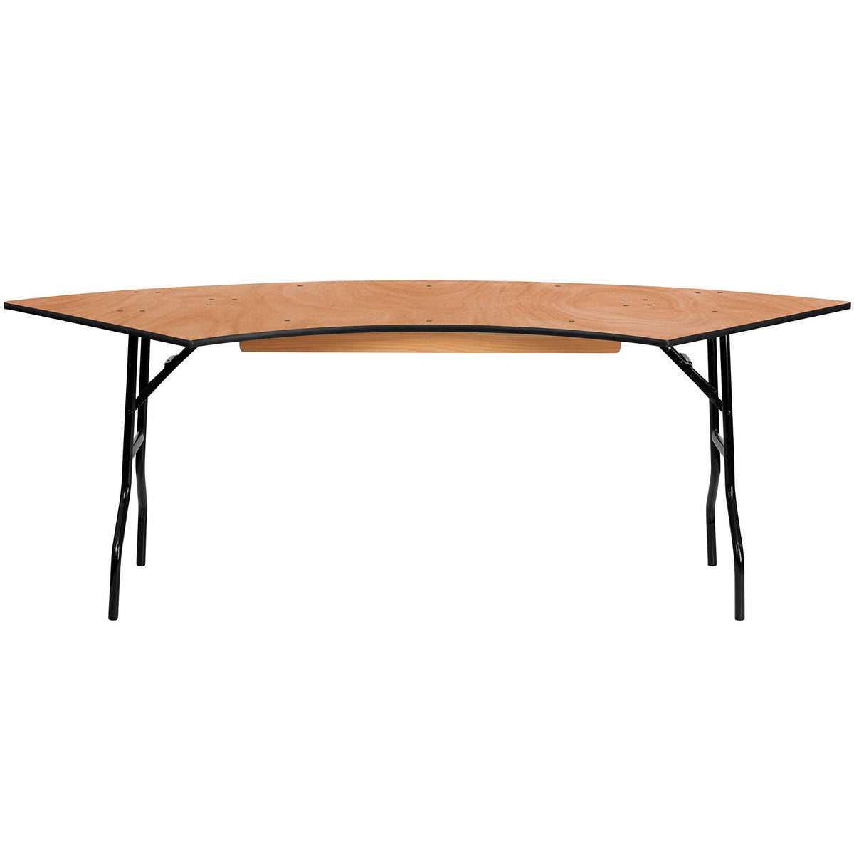 Flash Furniture Ginny 7.25 ft. x 2.5 ft. Serpentine Wood Folding Banquet Table