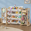 Toy Storage Organizer and Stuffed Animal Storage, Playroom Toy Organizer with 12 Toy Bins for Bricks, Toy Holder for Toddler Roo