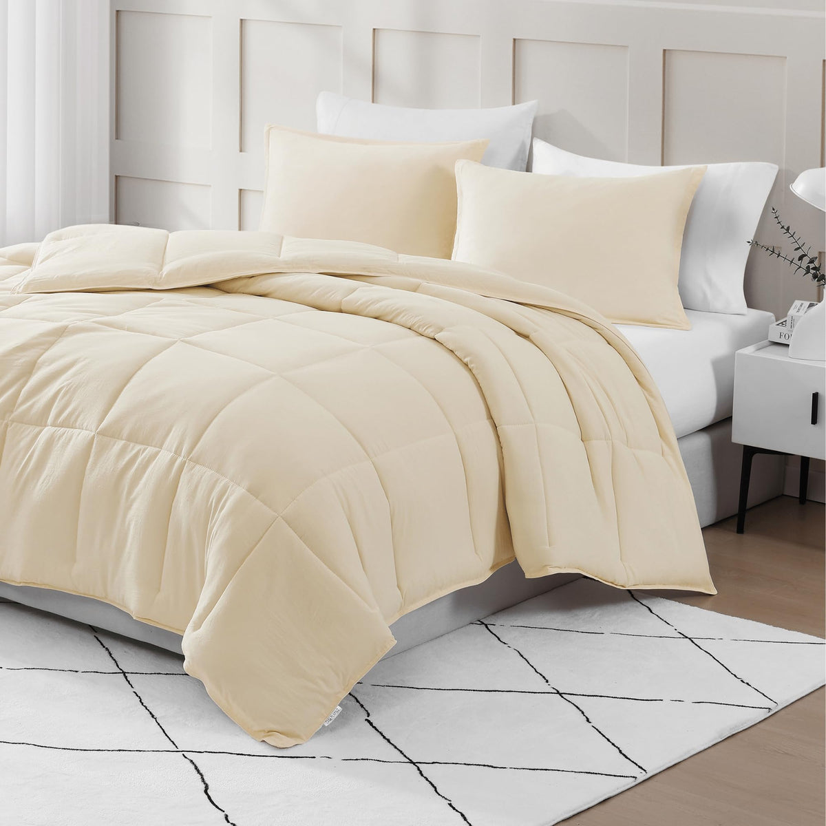 Casa Platino Comforter King Size Set- Includes A King Comforter And 2 King Pillow Shams - Pre-Washed Ultra Soft & Cozy Comforter