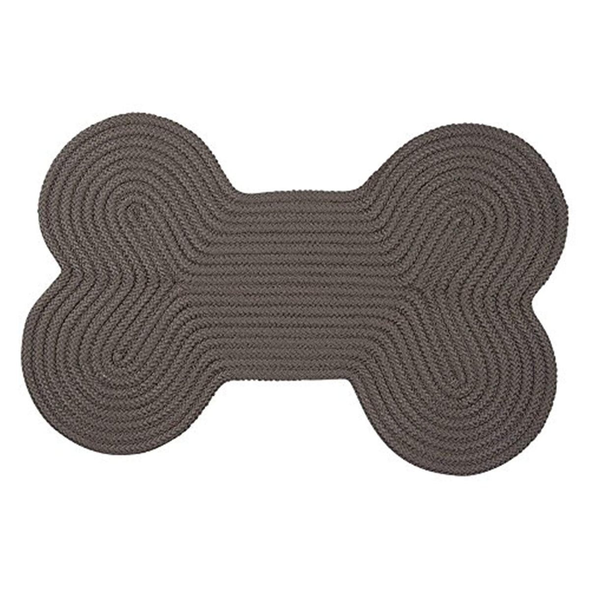 Dog Bone Solid Scatter Rug, 18 By 30-Inch, Gray