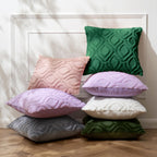 Miulee Dark Green Throw Pillow Covers 18X18 Inch, Soft Winter Plush Faux Wool Couch Pillow Covers Set Of 2 Decorative Farmhouse Boho Throw Pillows For Sofa Living Room Bed