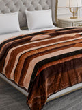 Monte Carlo Double Bed Heavy Winter Blanket Marvin PVC 900 GSM | 5 KG 3 Ply 1 Blanket (220 CM X 240 CM) Brown