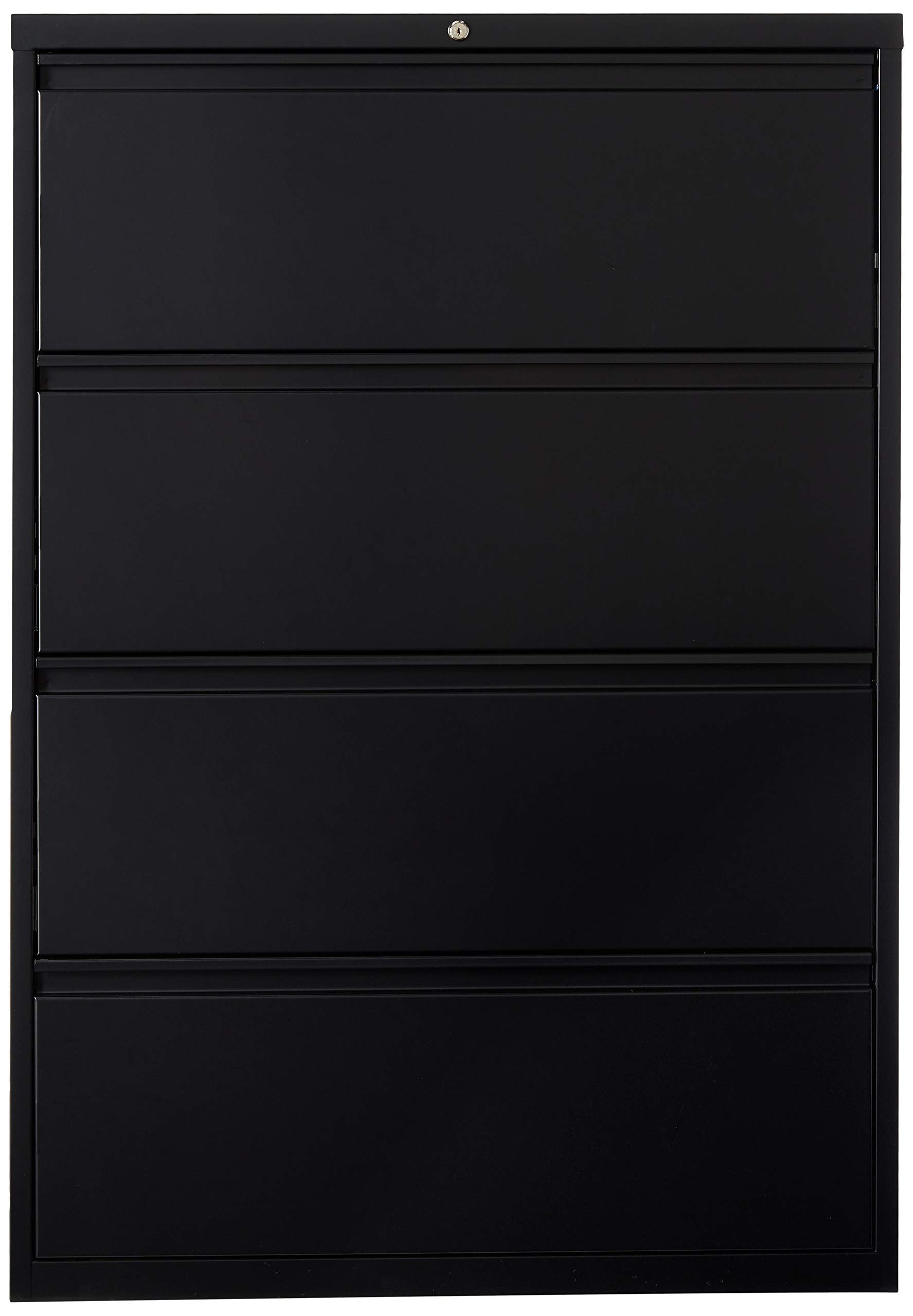 Lorell 4-Drawer Lateral File, 36 by 18-5/8 by 52-1/2-Inch, Black