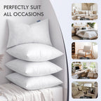 Miulee Pillow Inserts 22X22 Inch Set Of 2, Polycotton Mix Feather Throw Pillow Inserts, 22 Inch Square Decorative Couch And Sofa