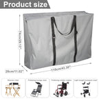 Large Outside Folding Chair Storage Bag With Zipper And Handles, 600D Folding Chair Carry Bag For Zero Gravity Chair Cover, Portable Folding Lounge Chair Carrying Bags, 43' L X 11' W X 29' H (Gray)