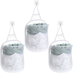 3 Pieces Hanging Laundry Hamper Laundry Bag to Hang Foldable Mesh Hamper Dirty Cloth Basket with Carry Handle Door Net Hampers f