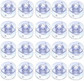 YEQIN 20Pcs Clear Plastic Sewing Machine Bobbins, Sa156 Bobbins, Bobbins Class 15, Compatible with Brother Singer Sewing and Emb