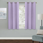 Mysky Home Light Purple Curtains For Girls Room Blackout Curtain For Bedroom Kitchen Windows, Grommet Top Room Darkening Curtains, Thermal Insulated Curtain, 1 Curtain Panel, 42 X 45 Inch, Lilac
