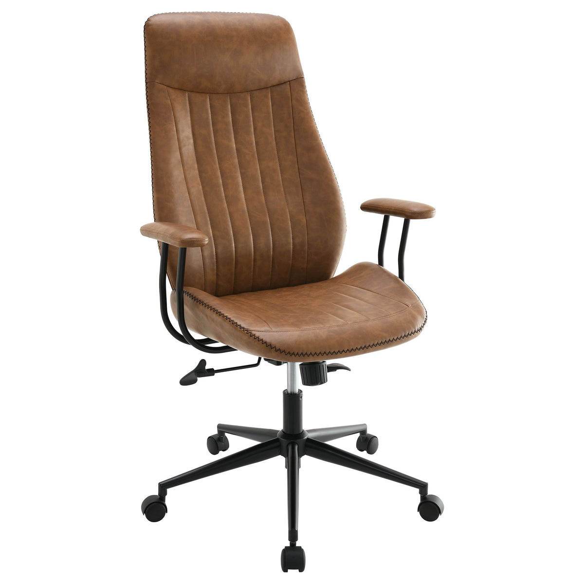 Coaster Home Furnishings Ranger Upholstered Adjustable Home Office Desk Chair Brown