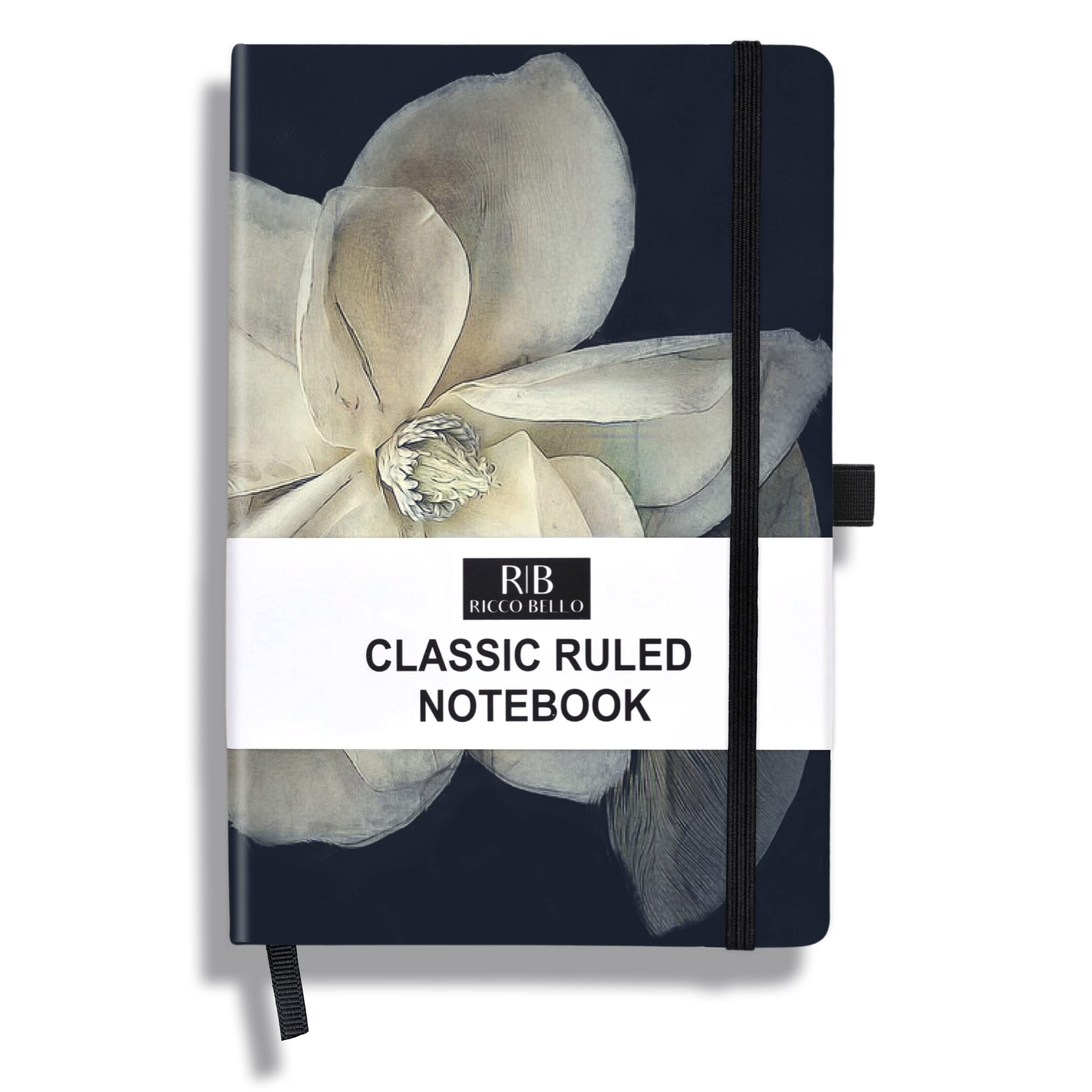 Ricco Bello Classic College Ruled Notebook | Hardcover Lined Writing Journal For Work, Home, School | 192 Lined Pages, 5.7 X 8.4