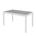 Olio Designs Series Ivy Rectangle Patio Table, Grey/White