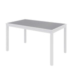 Olio Designs Series Ivy Rectangle Patio Table, Grey/White