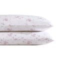 Laura Ashley Home - Standard Pillowcase Set, Cotton Sateen Bedding, Smooth & Wrinkle-Resistant (Garden Muse Pink, 2 Piece)