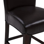 New Pacific Direct Milton Bonded Leather Counter Bar & Counter Stools, Coffee Bean